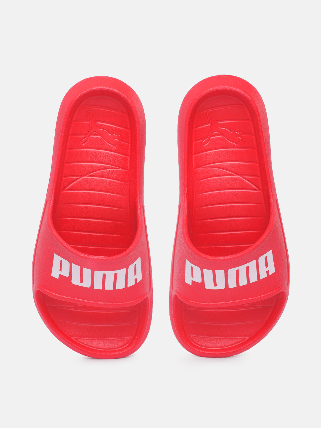 

Puma Unisex Red Brand Logo Printed Sliders