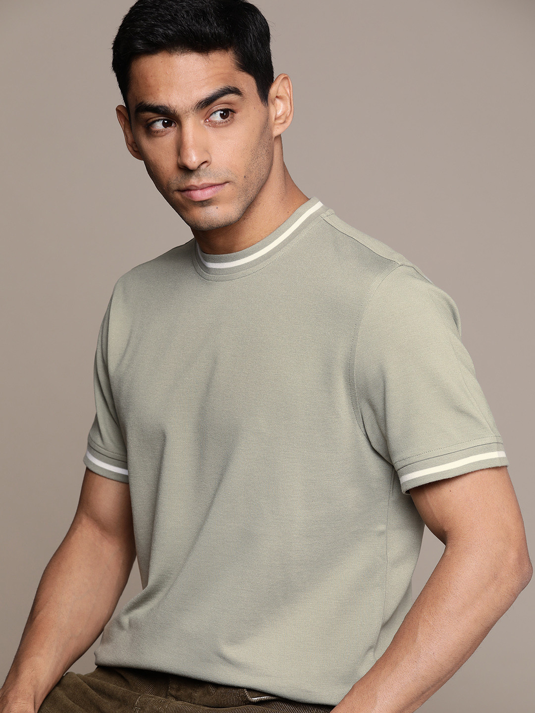 

Macy's Alfani Round Neck Knitted T-shirt, Green