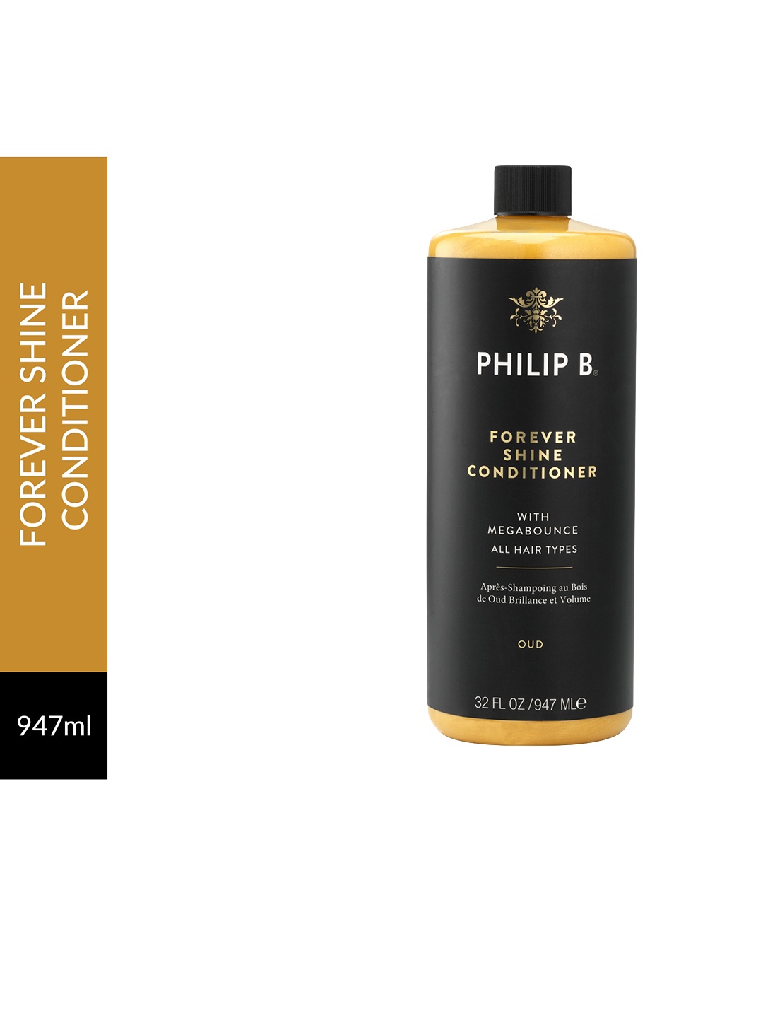 

Philip B Forever Shine Oud Hair Conditioner with Megabounce - 947 ml, Black