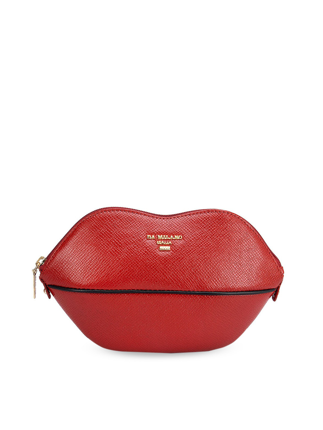

Da Milano Women Red Textured Leather Travel Pouch
