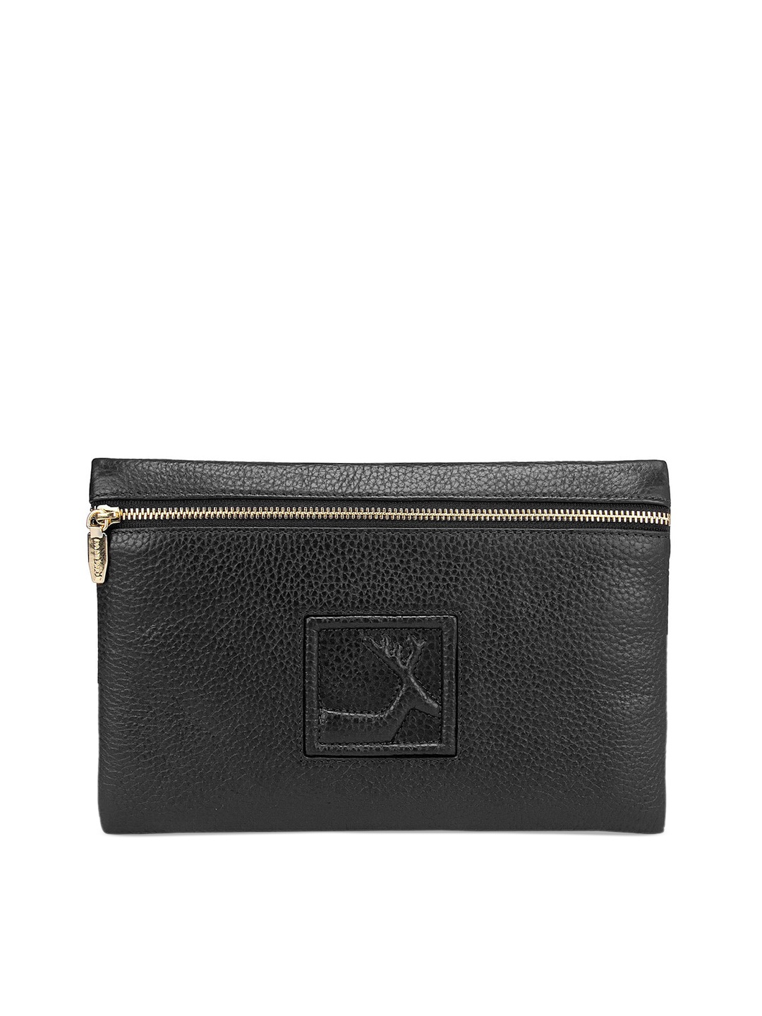 

Da Milano Black Textured Leather Travel Pouch