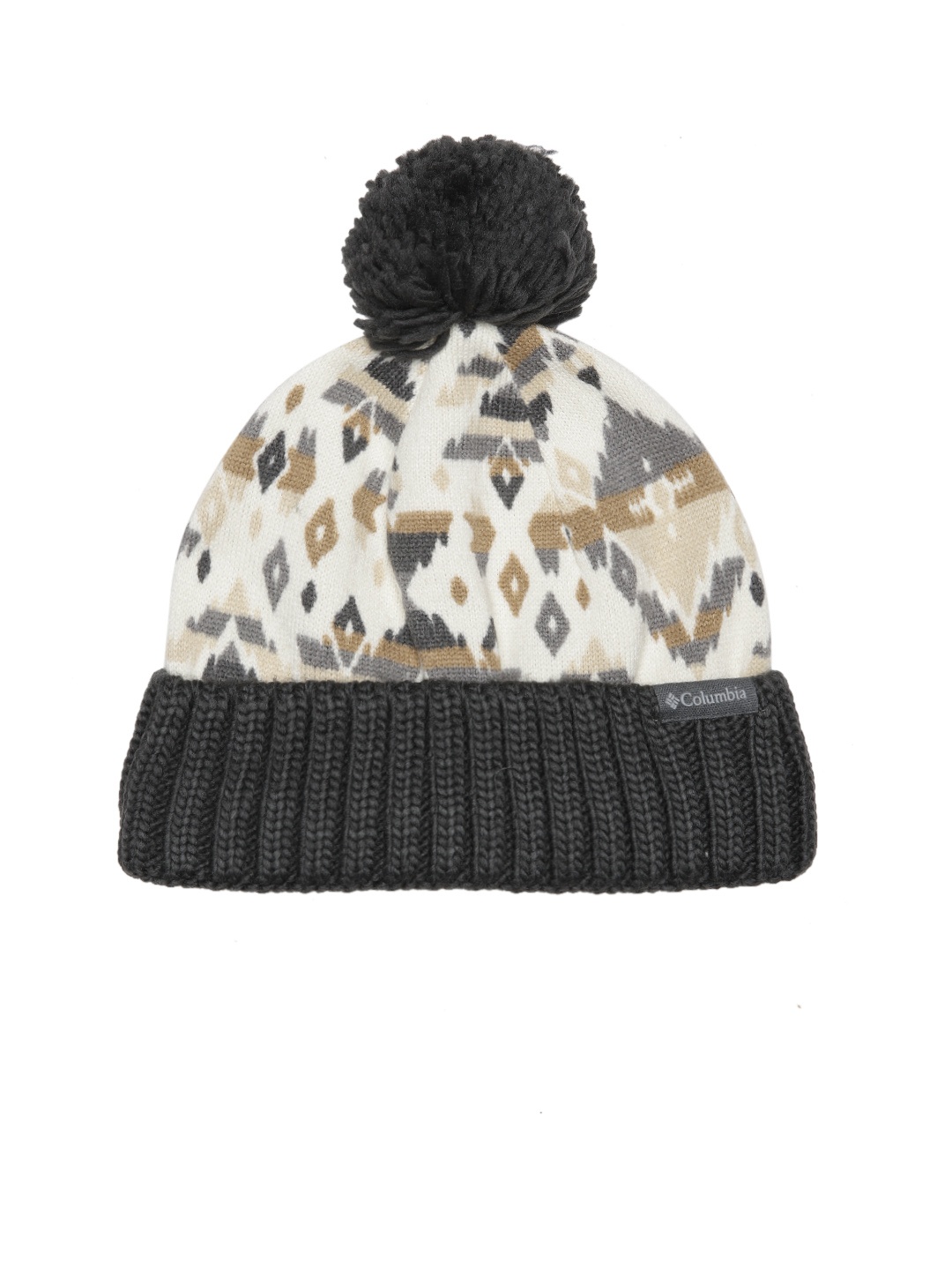 

Columbia Unisex Black & White Printed Beanie Cap