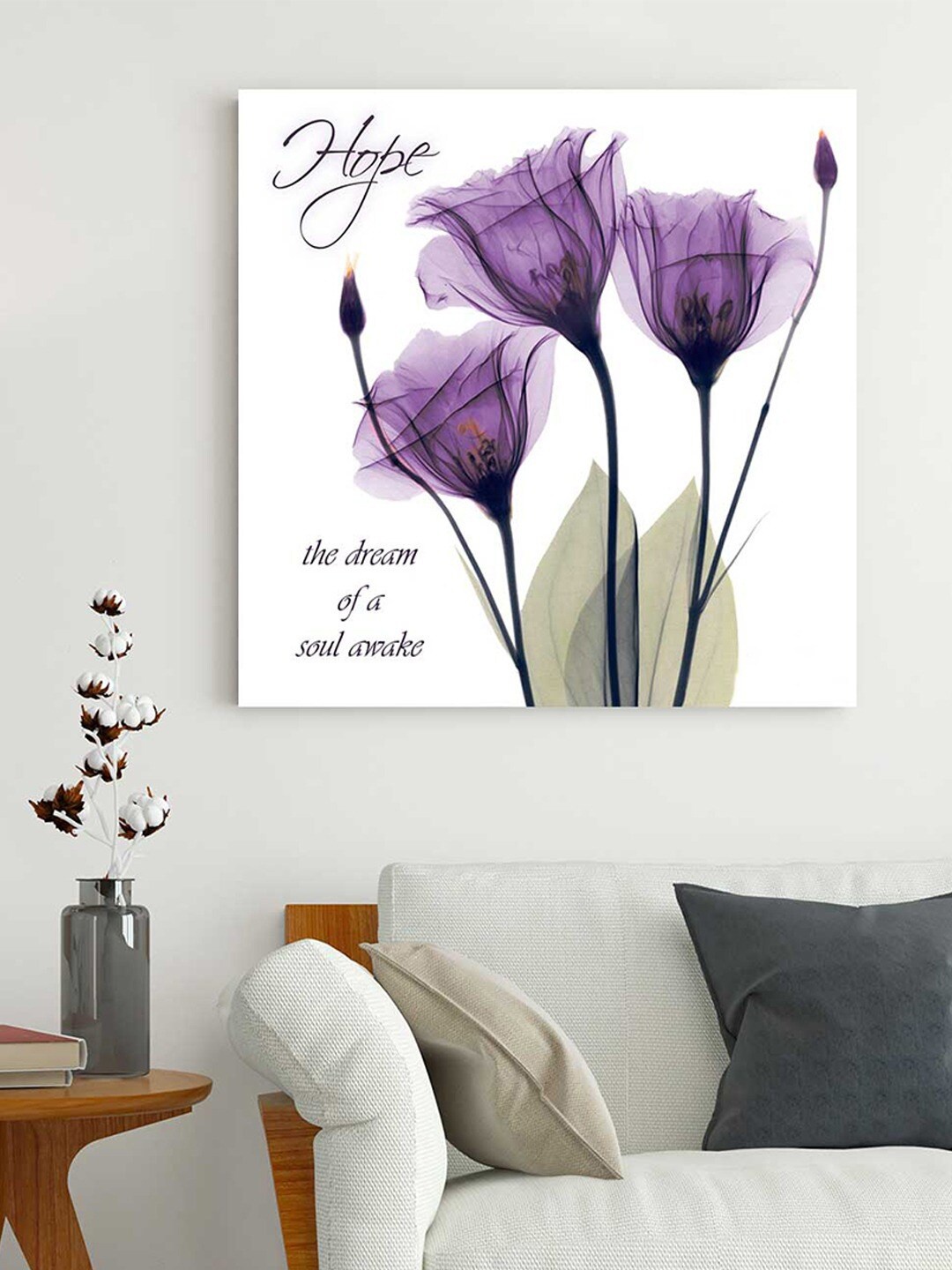 

Art Street White & Purple Floral Painting Wall Art