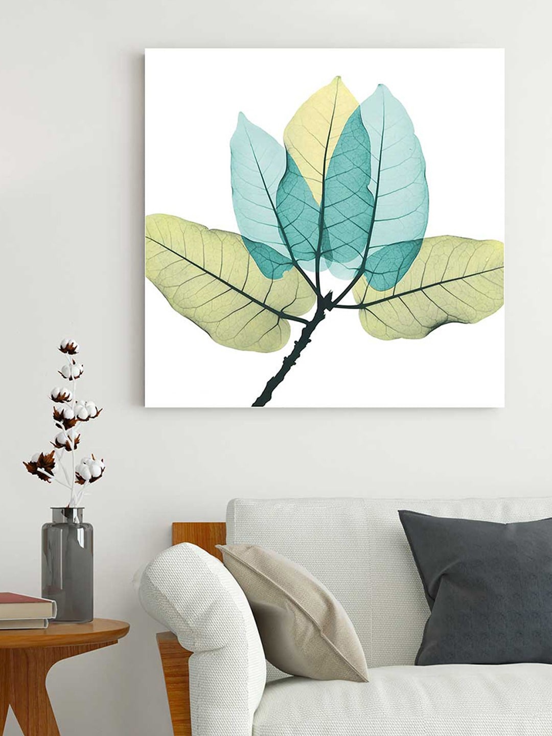 

Art Street Blue Abstract Leaves Painting Wall Art