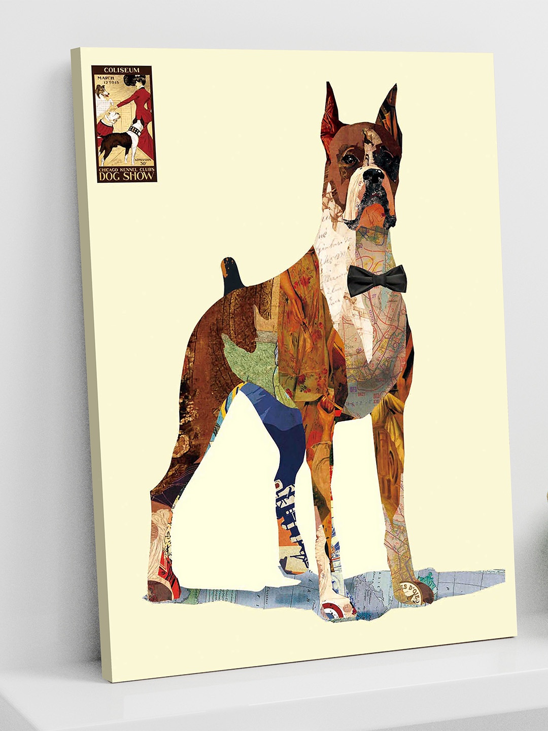 

Art Street Cream-Colored Man's Best Friend Strech Canvas Painting Wall Art