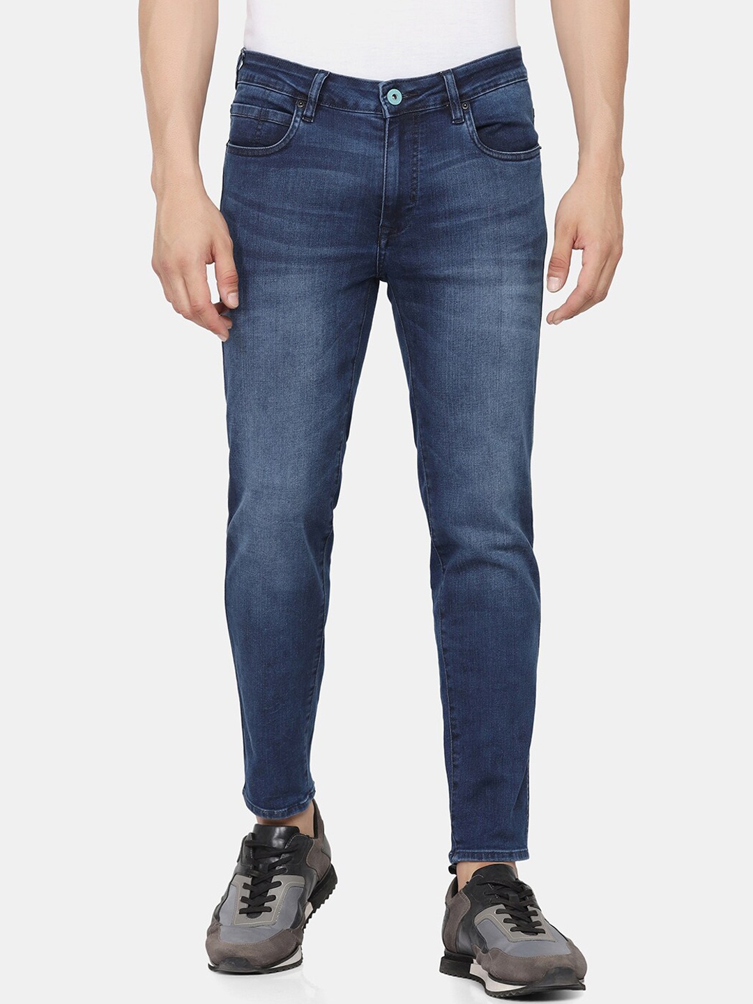 

Blackberrys Men Blue Urban Skinny Fit Low-Rise Heavy Fade Stretchable Jeans