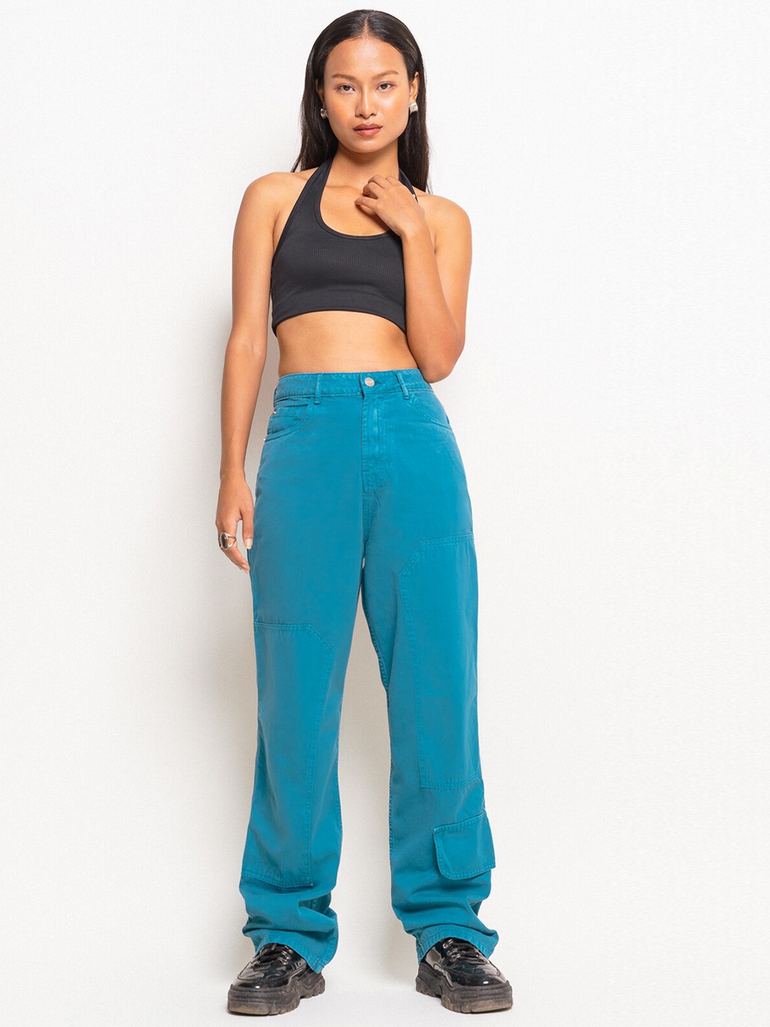 

FREAKINS Women Blue Relaxed Fit High-Rise Jeans