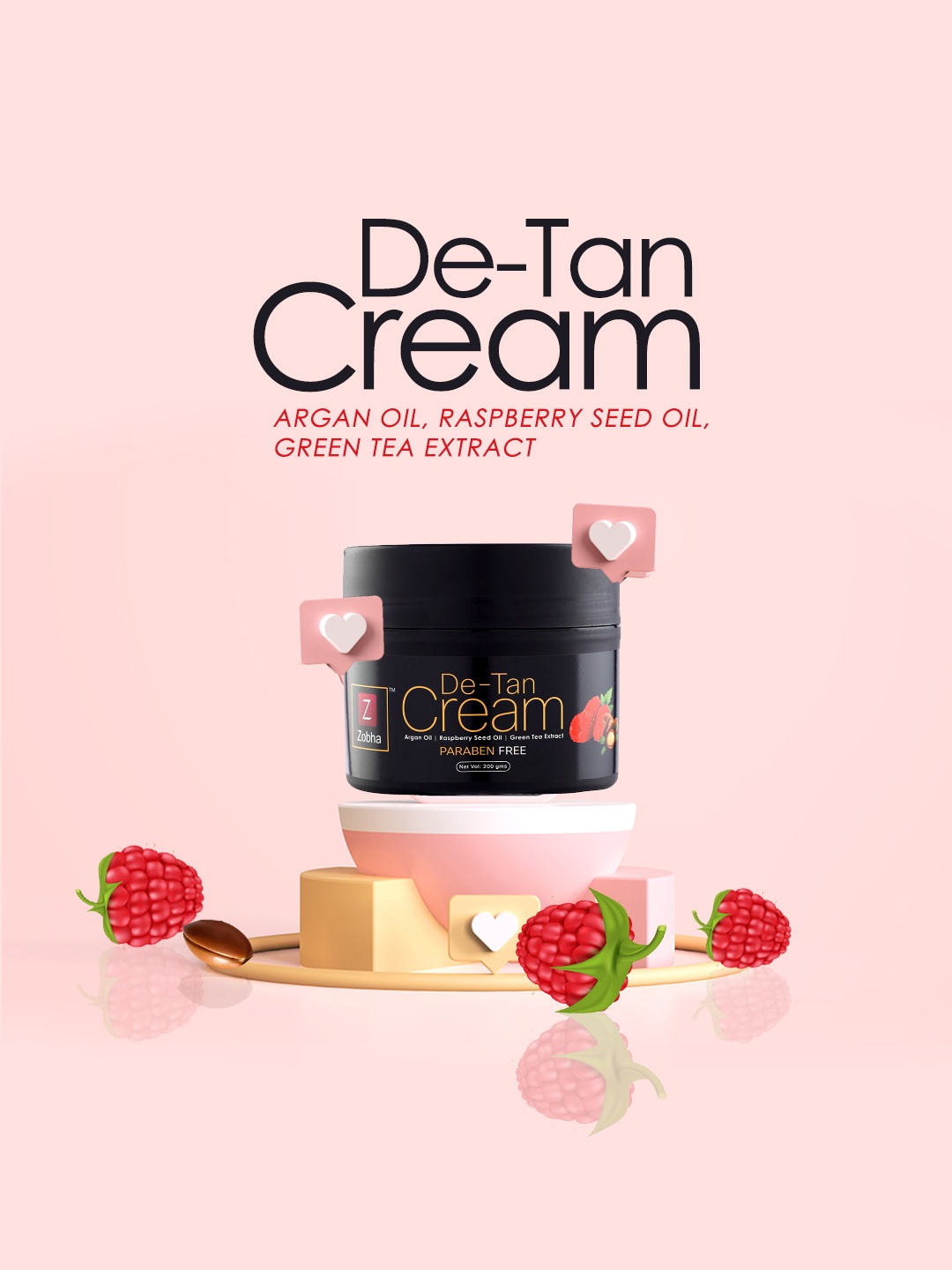 

Zobha De-Tan Cream 200 g, White