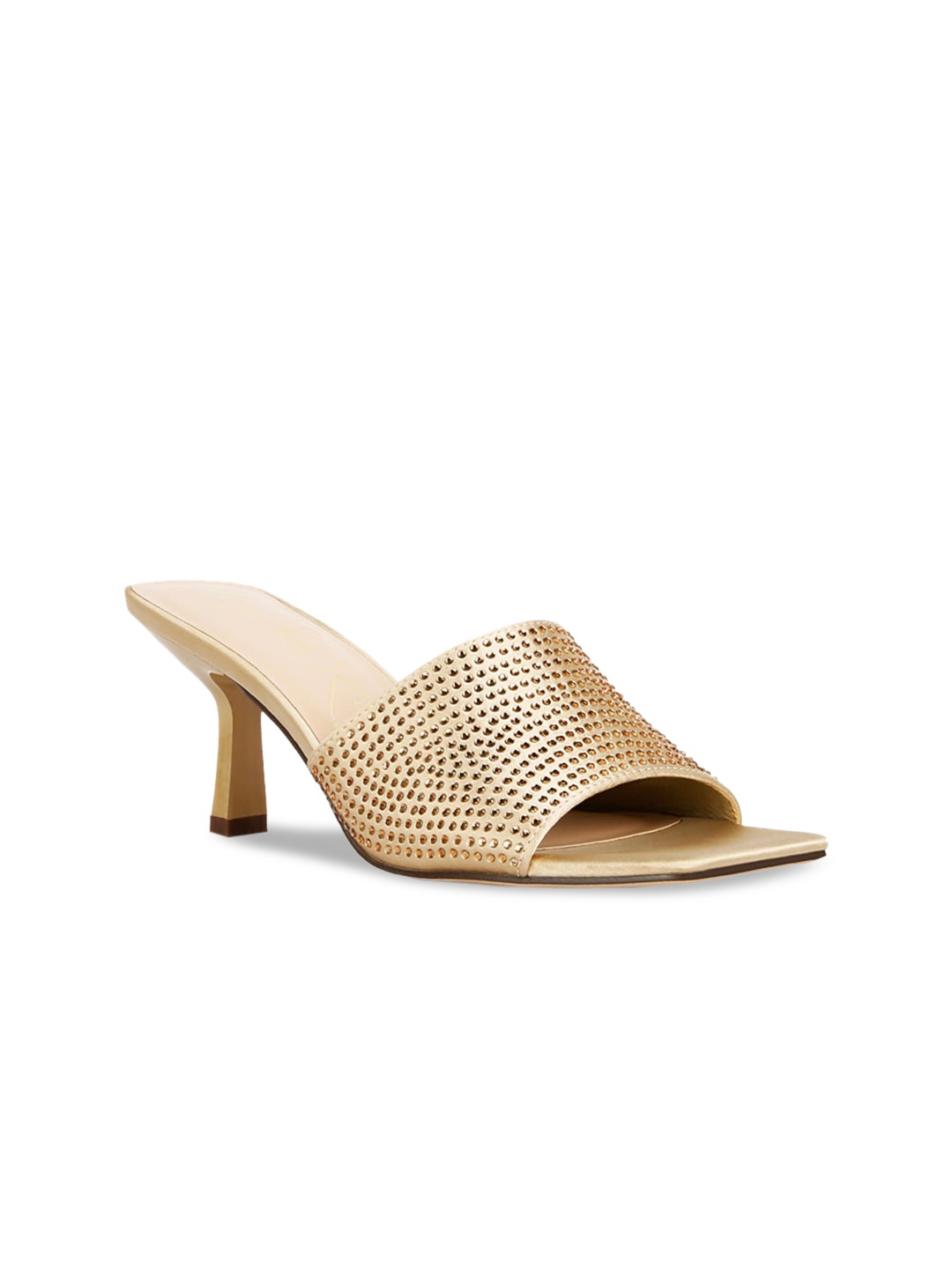

London Rag Gold-Toned Embellished PU Block Heels