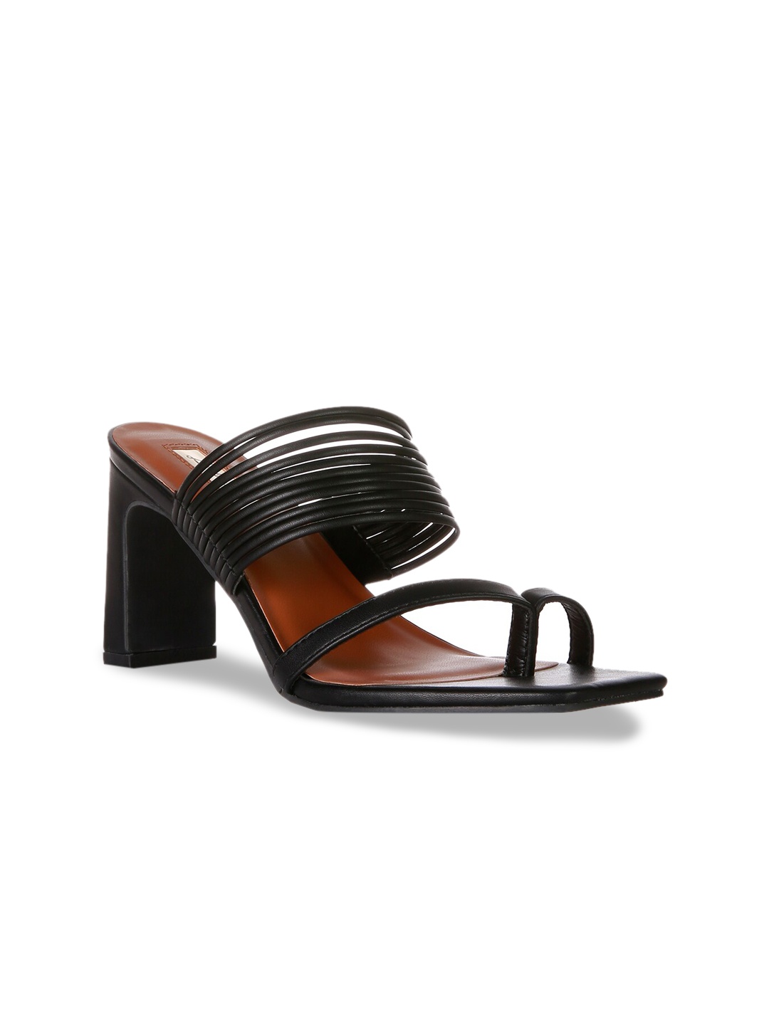 

London Rag Black Solid Block Heels