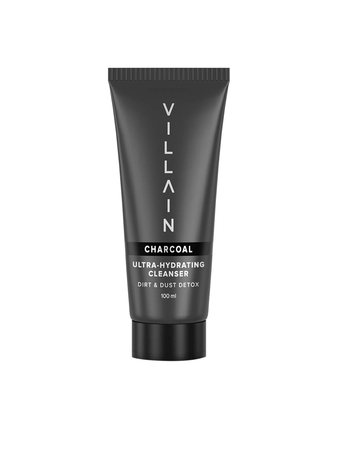 

VILLAIN Men Dirt & Dust Detox Charcoal Ultra-Hydrating Face Cleanser - 100ml, Grey