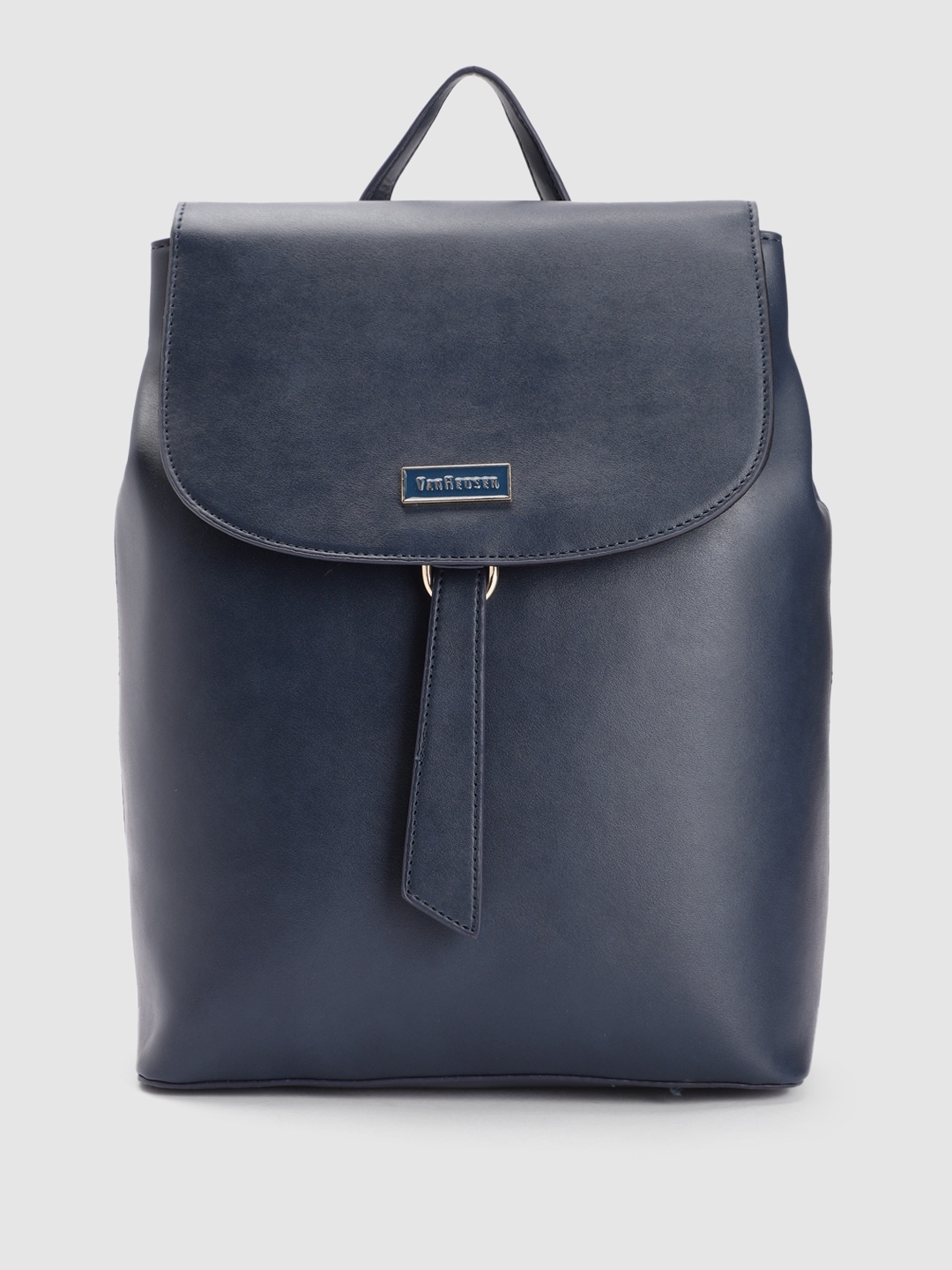 

Van Heusen Women Solid Tasselled Backpack, Navy blue