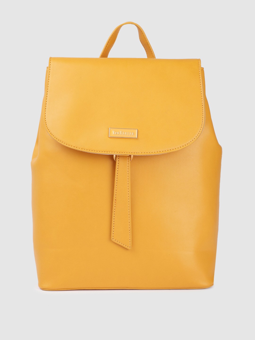 

Van Heusen Women Solid Backpack, Mustard