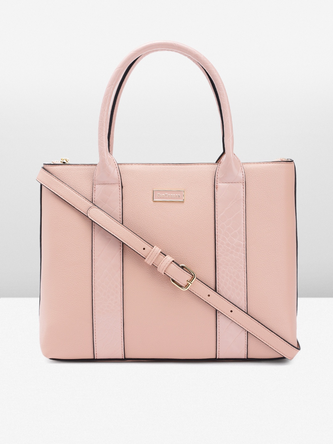 

Van Heusen Textured Structured Handheld Bag, Pink