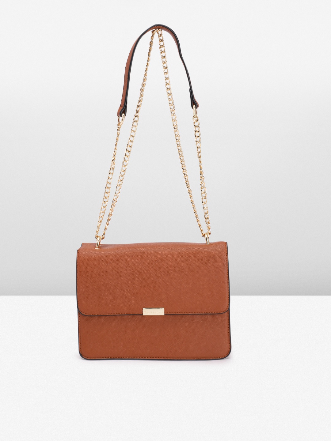 

Van Heusen Solid PU Structured Sling Bag, Brown