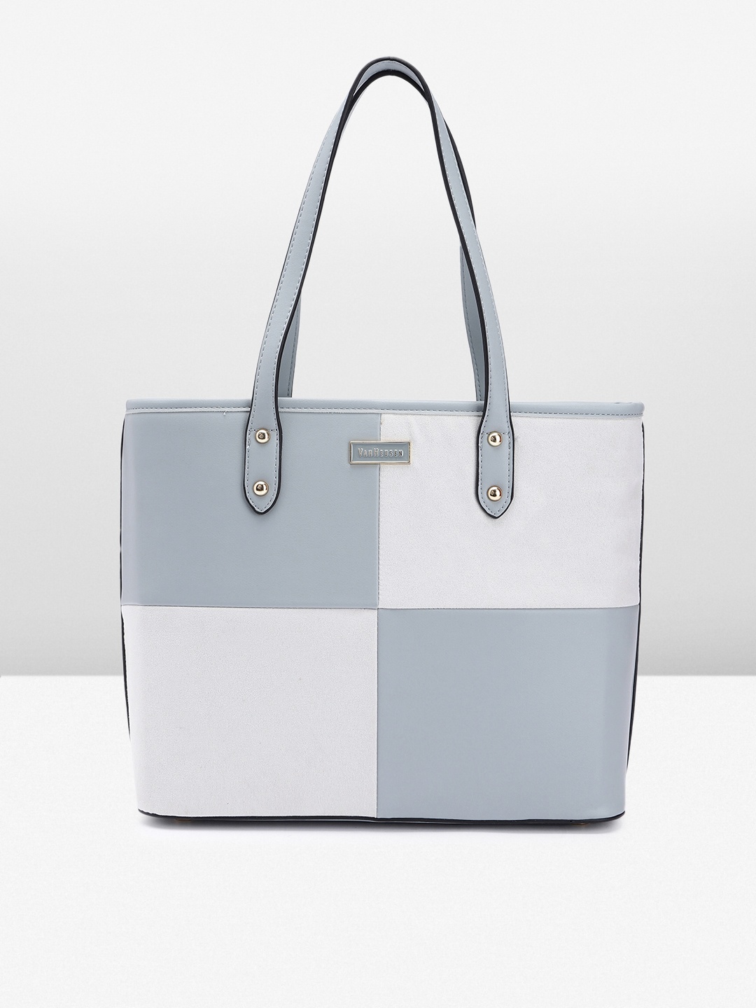 

Van Heusen Colourblocked PU Structured Shoulder Bag, Blue