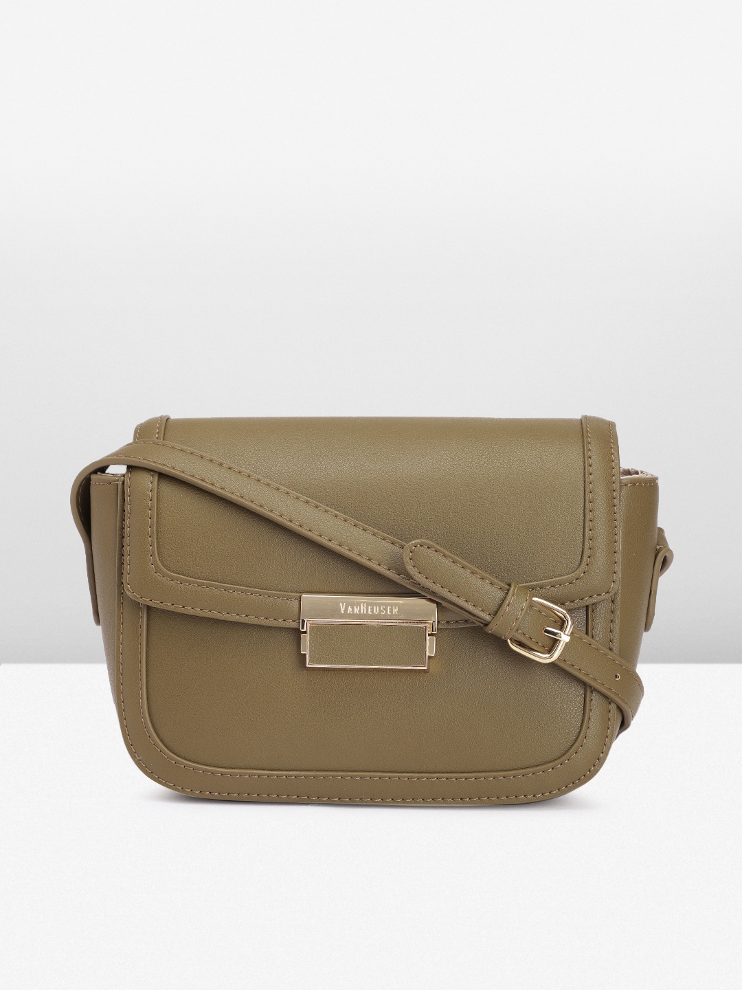 

Van Heusen Solid Sling Bag, Olive
