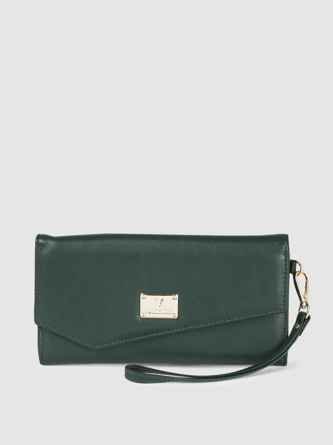 

Van Heusen Women Solid PU Three Fold Wallet With Wrist Loop, Green