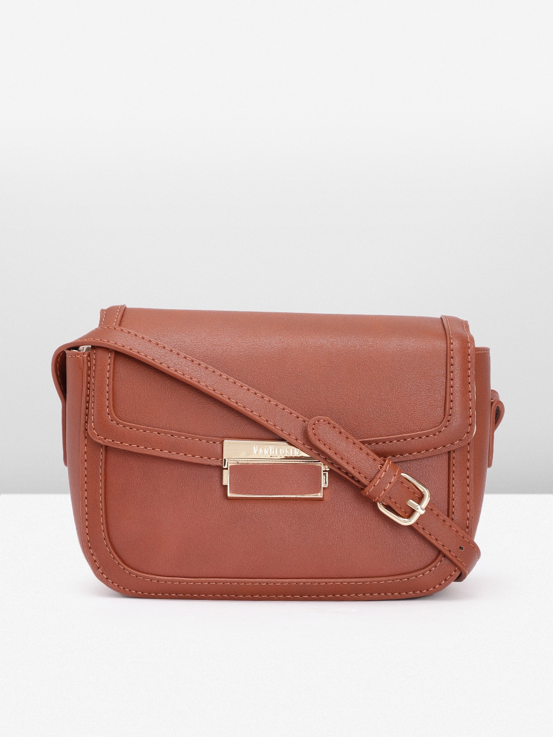 

Van Heusen Solid Sling Bag, Brown