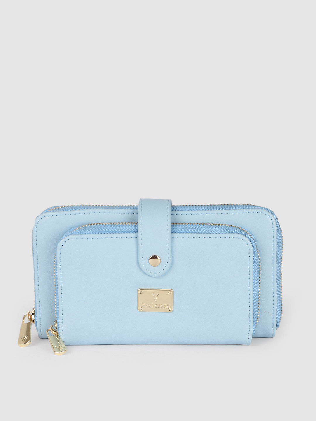 

Van Heusen Women Solid PU Zip Around Wallet, Blue