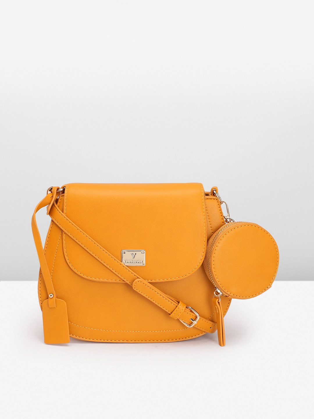 

Van Heusen Solid Sling Bag, Mustard