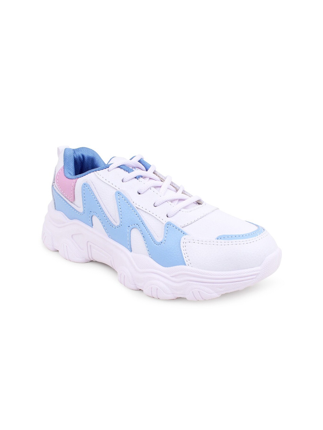 

Champs Women White & Blue Colourblocked Non-Marking Running Shoes
