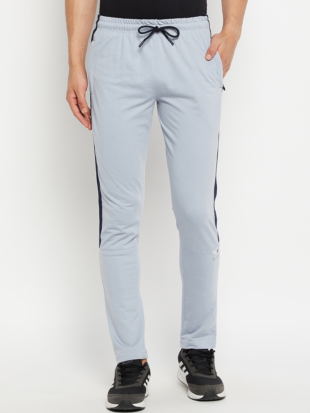 

FirstKrush Men Blue Solid Cotton Track Pants
