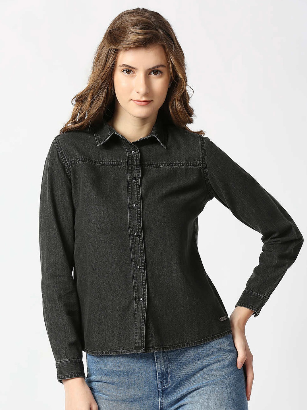

Pepe Jeans Women Black Casual Shirt