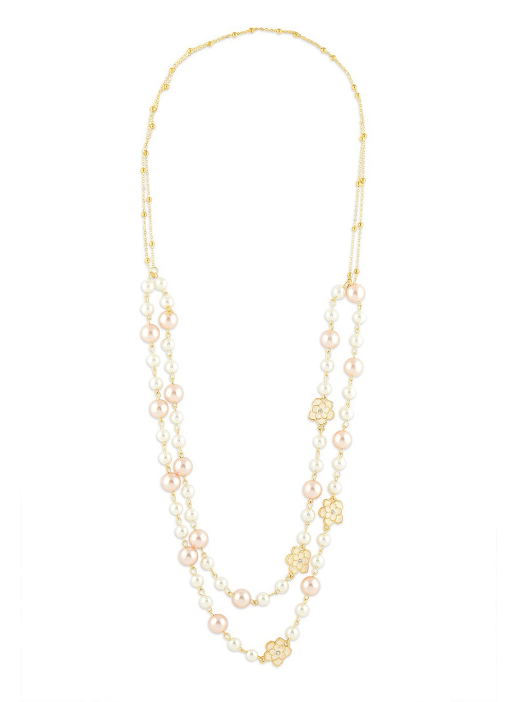 

Ahaanya Gold-Toned & White Pearl Necklace