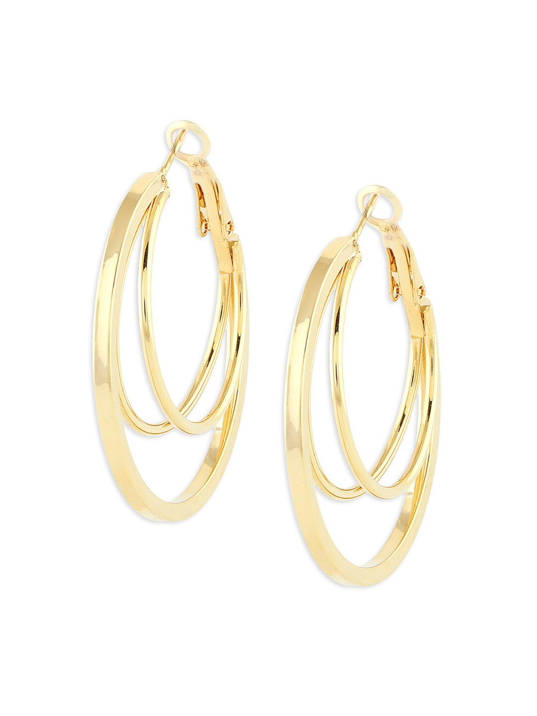 

Ahaanya Gold-Toned Contemporary Hoop Earrings