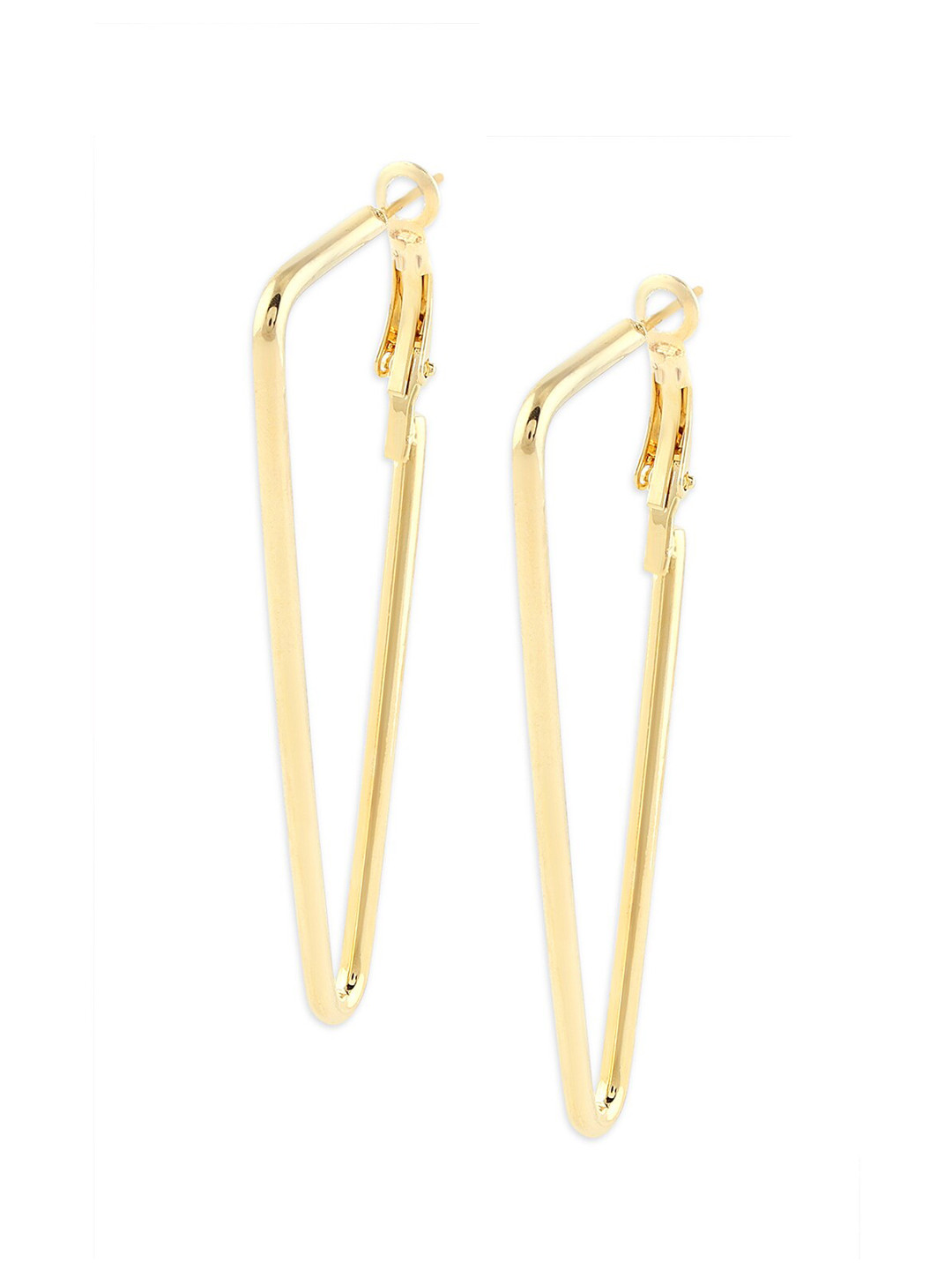 

Ahaanya Gold-Toned Contemporary Half Hoop Earrings