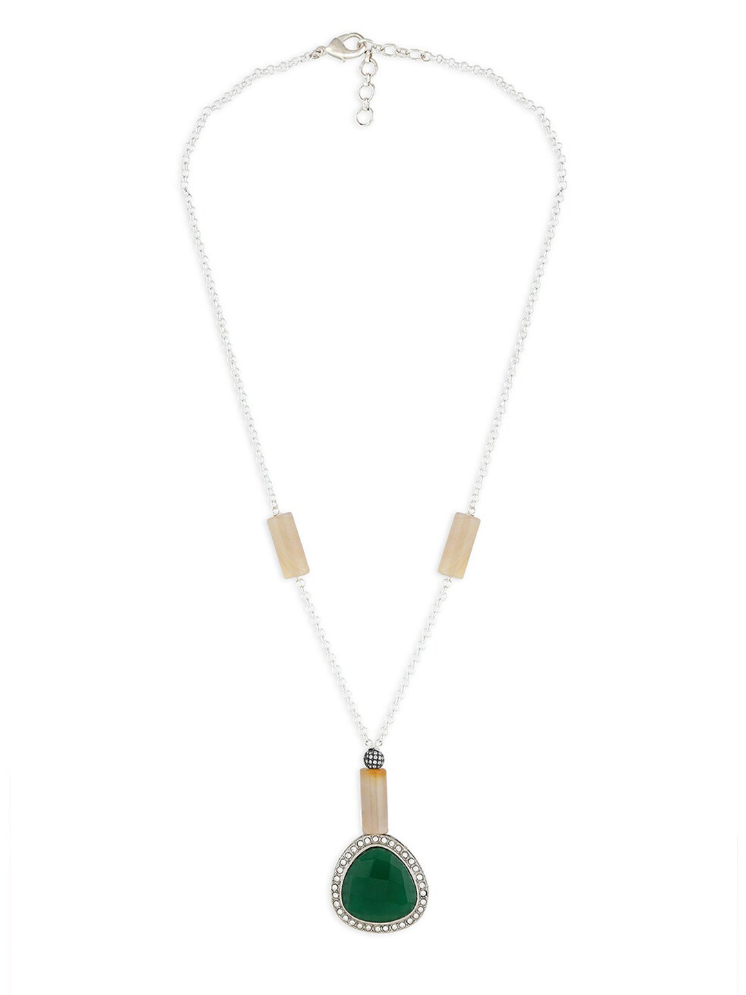 

Ahaanya Gold-Toned & Green Brass Gold-Plated Necklace