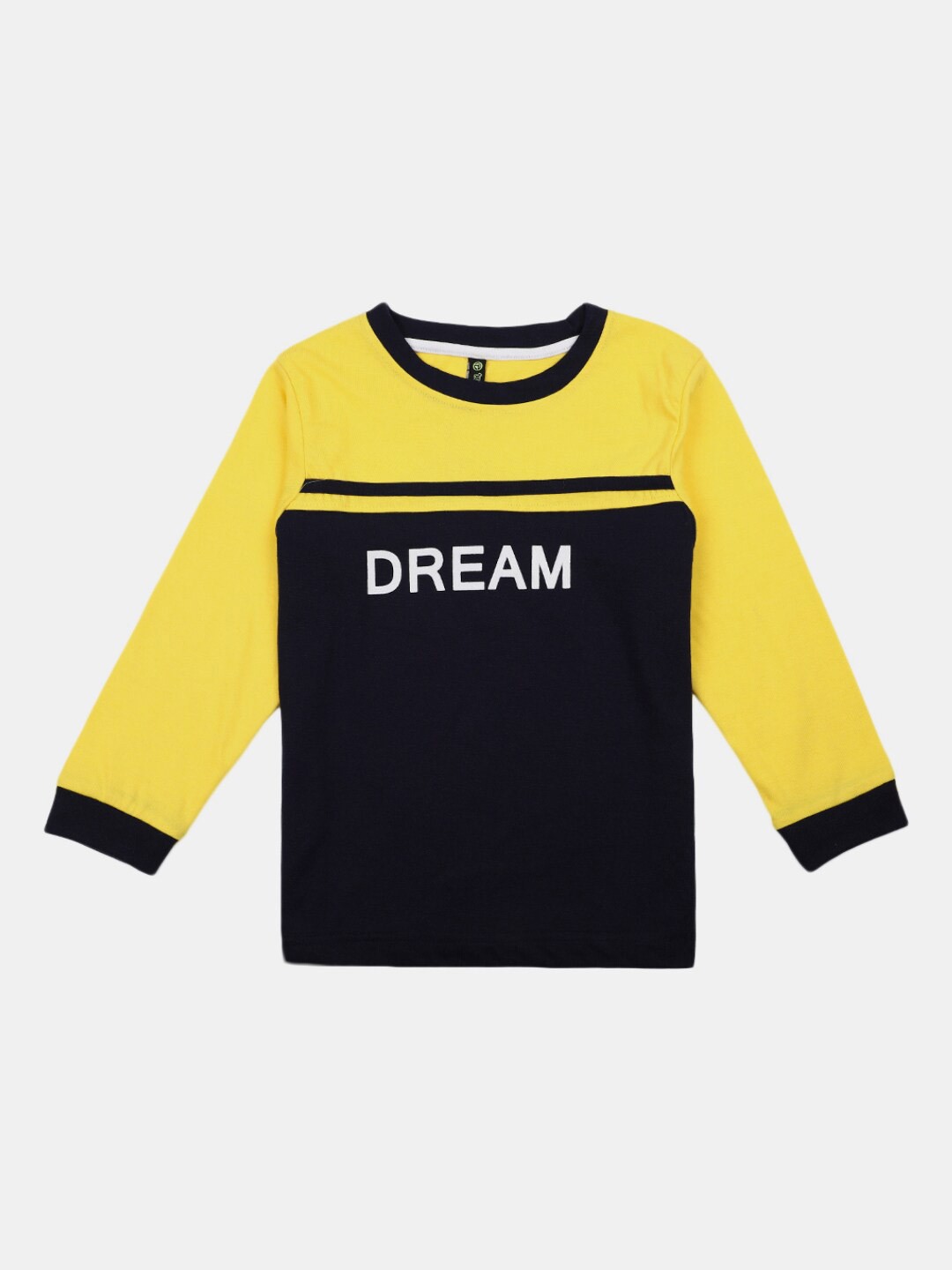 

V-Mart Unisex Kids Yellow & Black Printed Pure Cotton T-shirt with Pyjama