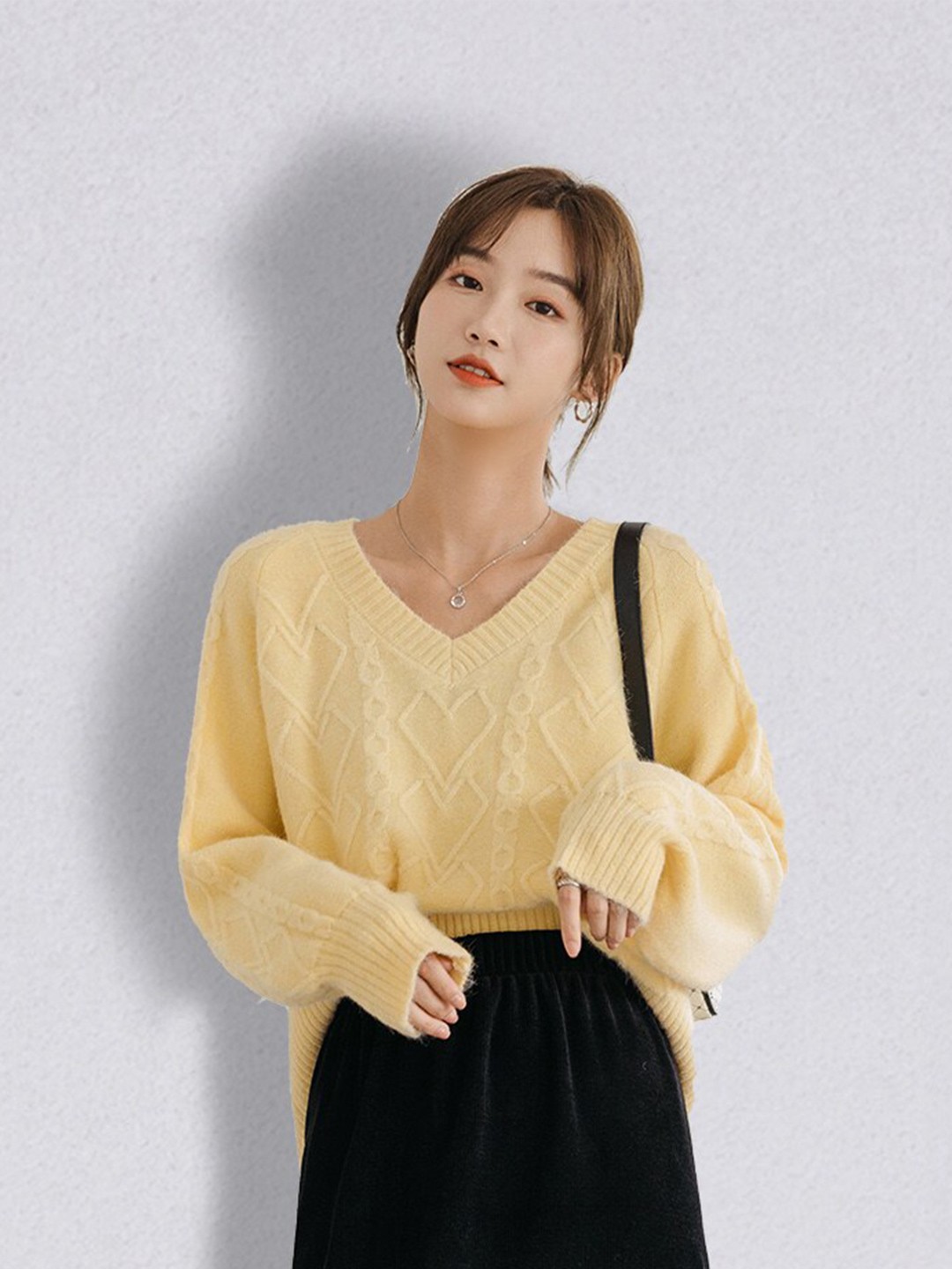 

JC Collection Women Yellow Solid Pullover