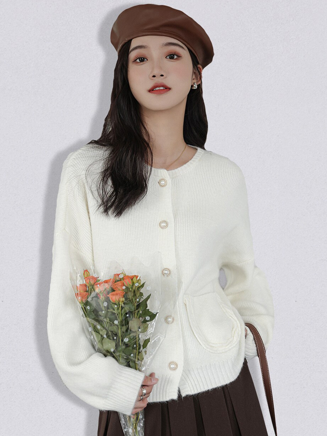 

JC Collection Women White Solid Cardigan