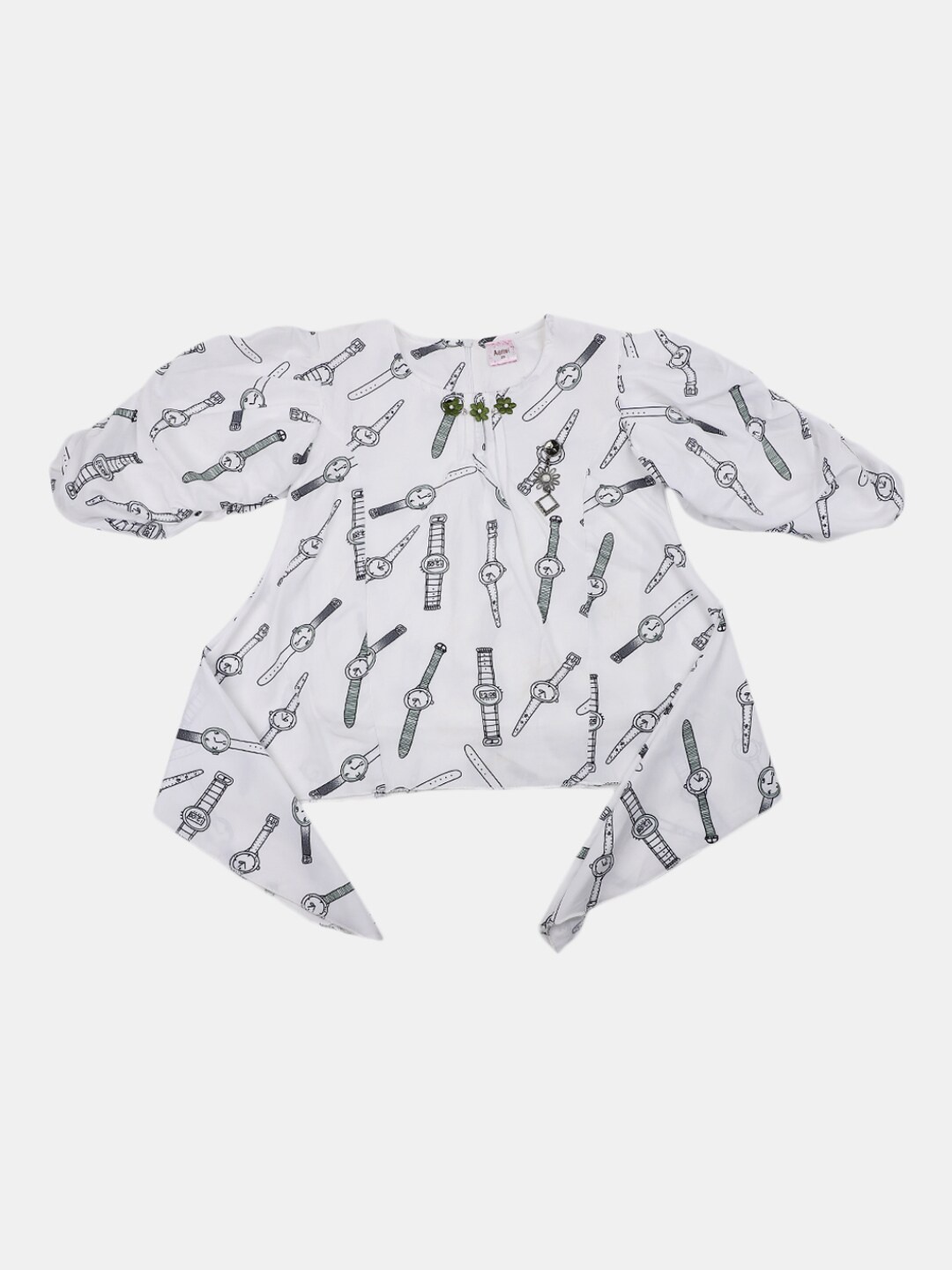

V-Mart Unisex Kids White & Black Printed Pure Cotton T-shirt with Pyjamas