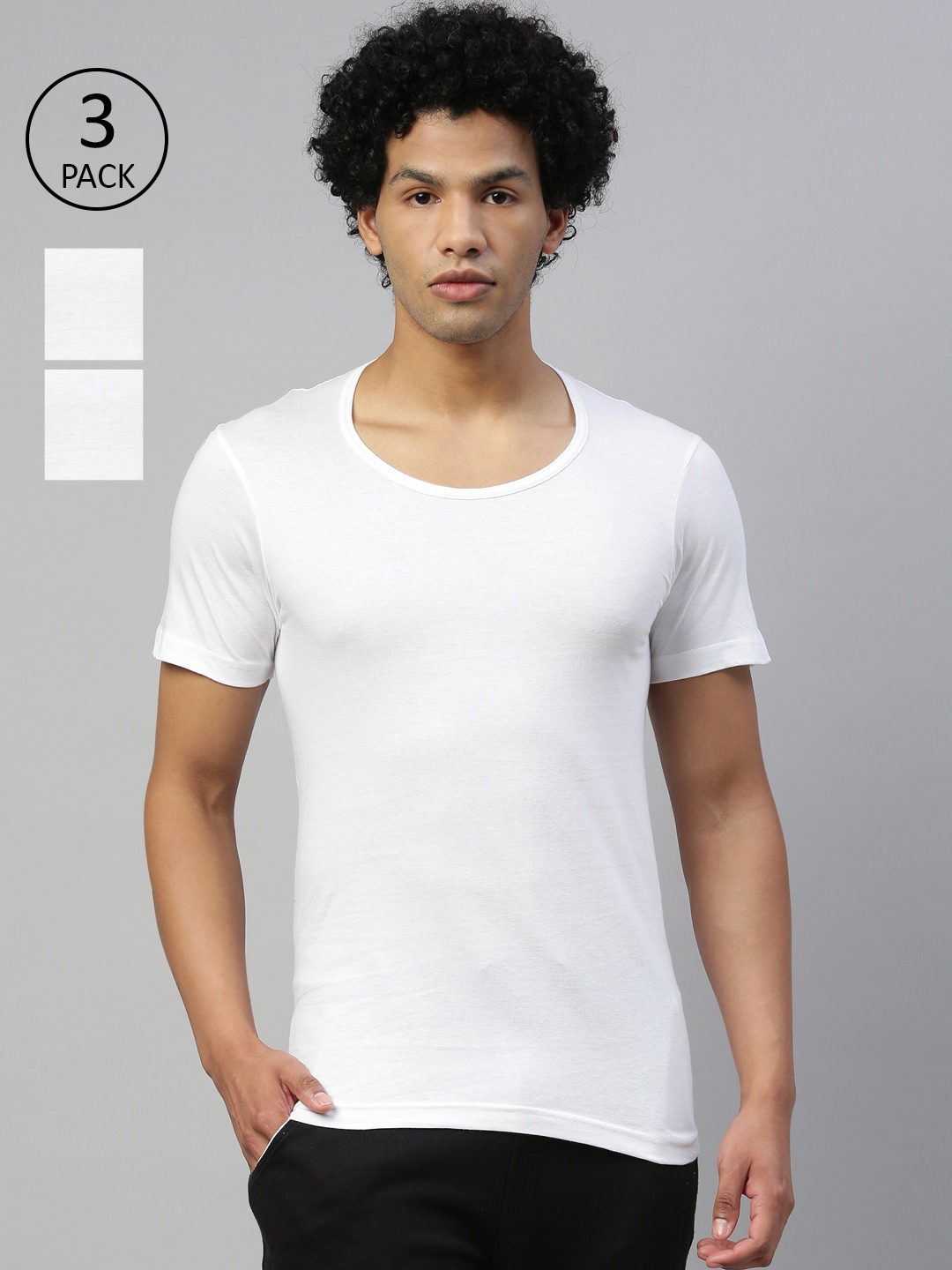 

DIXCY SCOTT MAXIMUS Men Pack Of 3 Assorted Cotton Innerwear Undershirt Vests