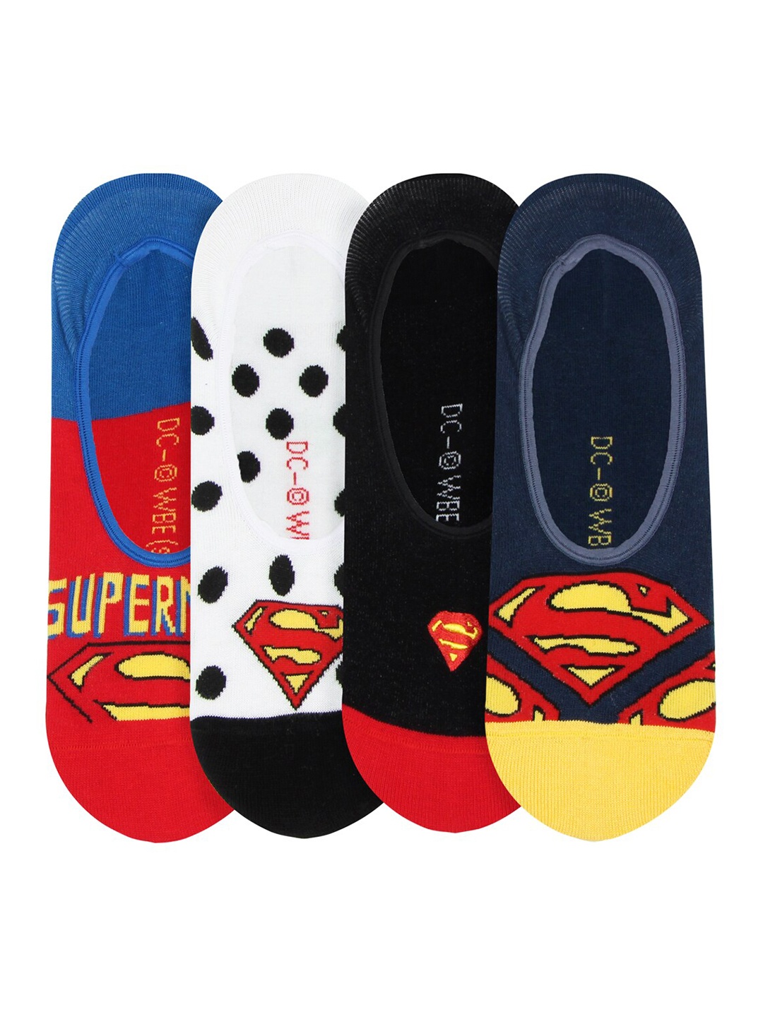 

Bonjour Pack Of 4 Assorted Patterned Cotton Shoe-Liners