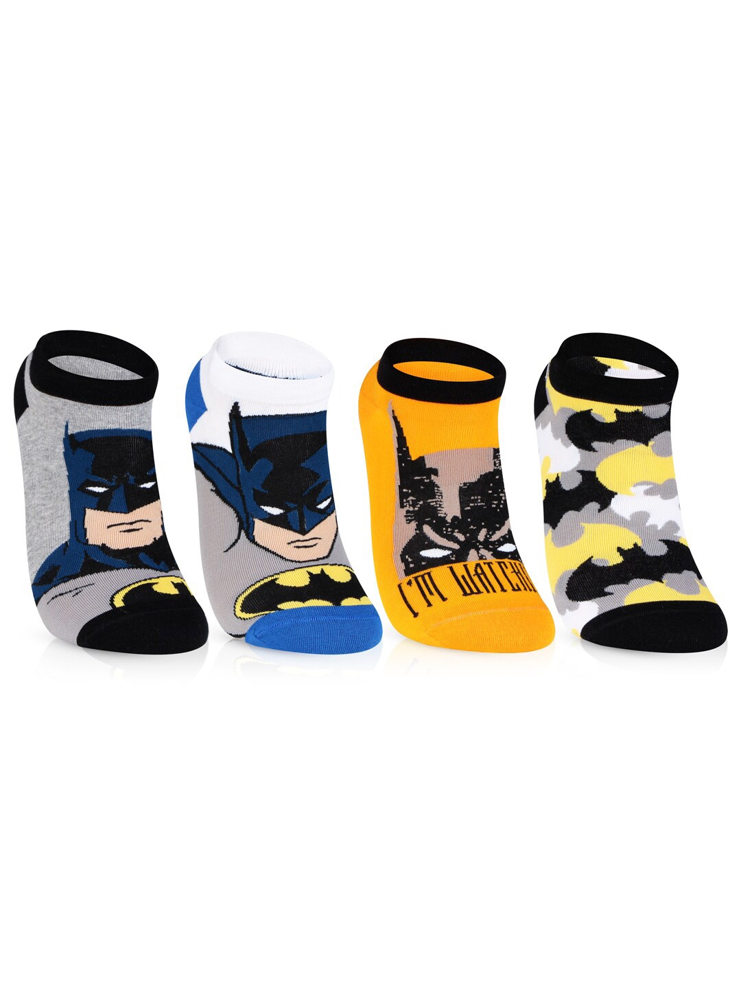 

Bonjour Pack Of 4 Assorted Cotton Ankle-Length Socks