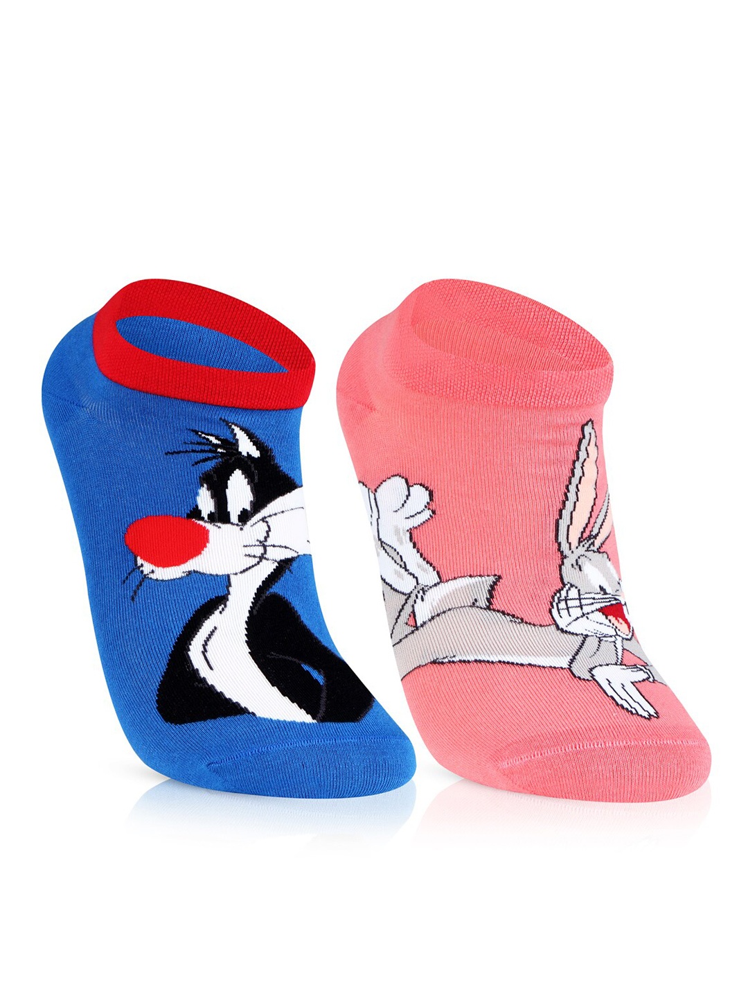 

BONJOUR Pack Of 2 Assorted Cotton Ankle-Length Socks