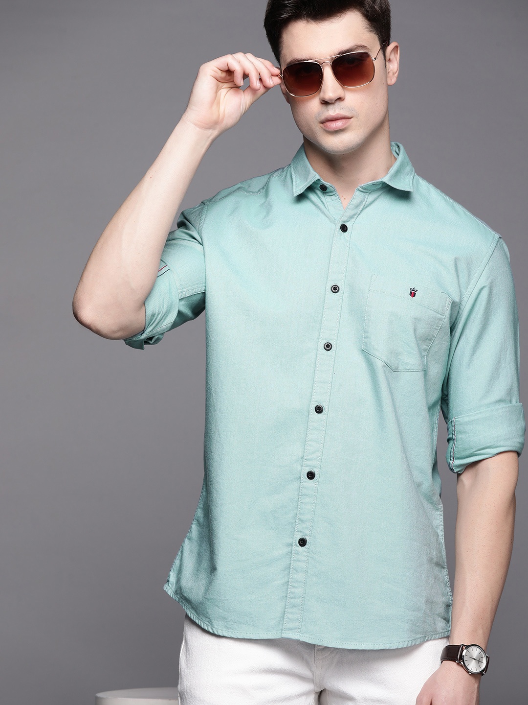 

Louis Philippe Jeans Slim Fit Casual Shirt, Blue