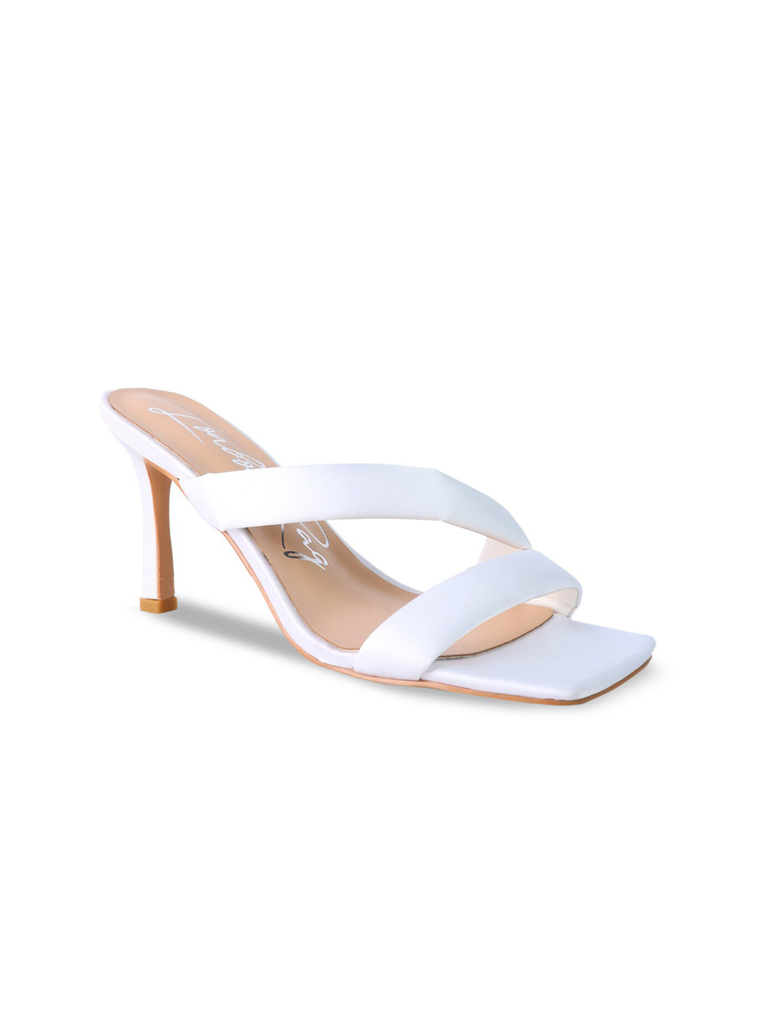 

London Rag Off White Solid Block Heels
