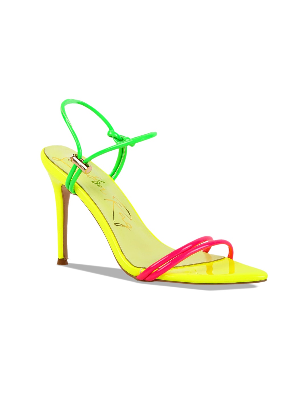 

London Rag Yellow & Green PU Stiletto Heels