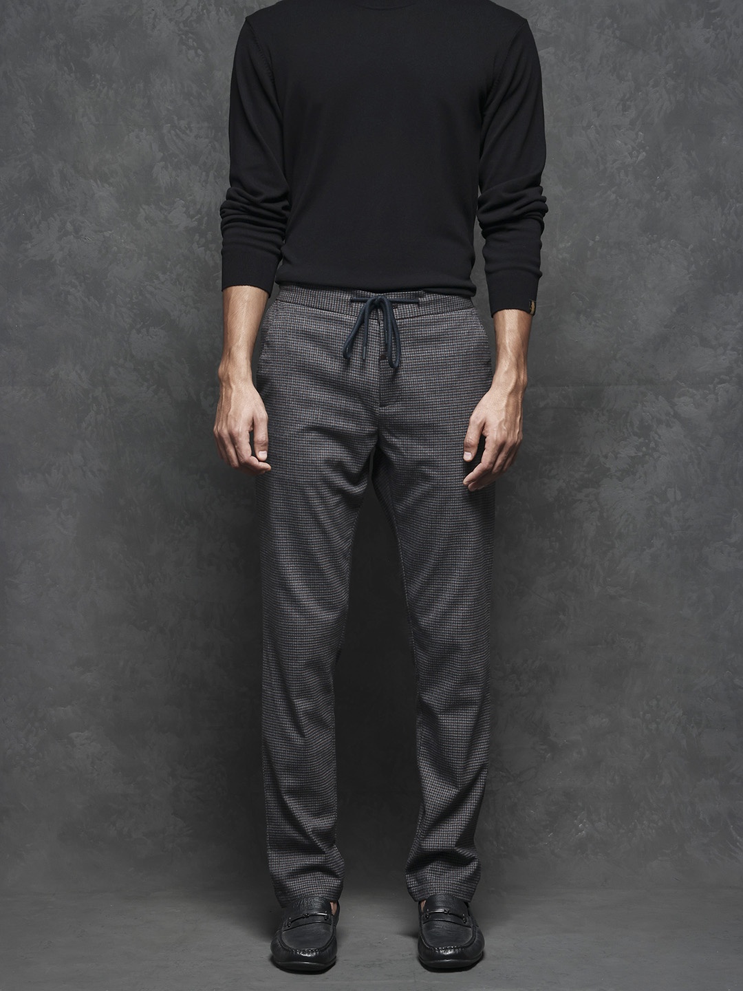 

RARE RABBIT Deros Mid-Rise Slim Fit Formal Trouser, Grey
