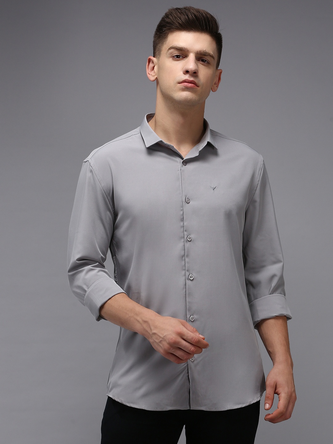

SHOWOFF Spread Collar Classic Fit Casual Shirt, Grey