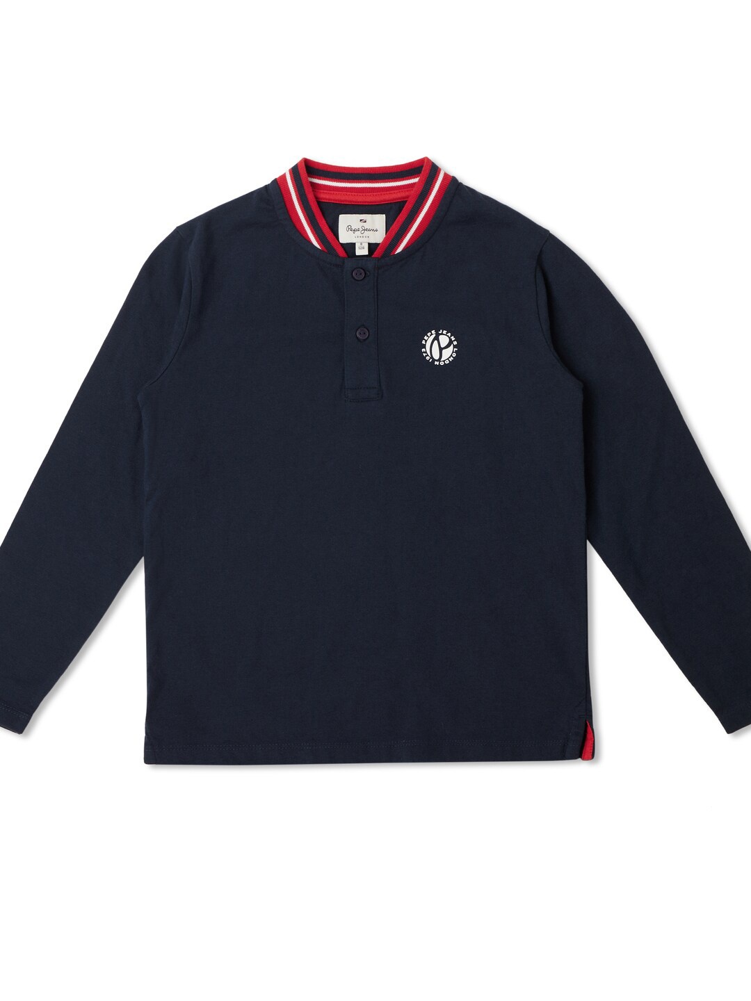 

Pepe Jeans Boys Navy Blue Polo Collar T-shirt