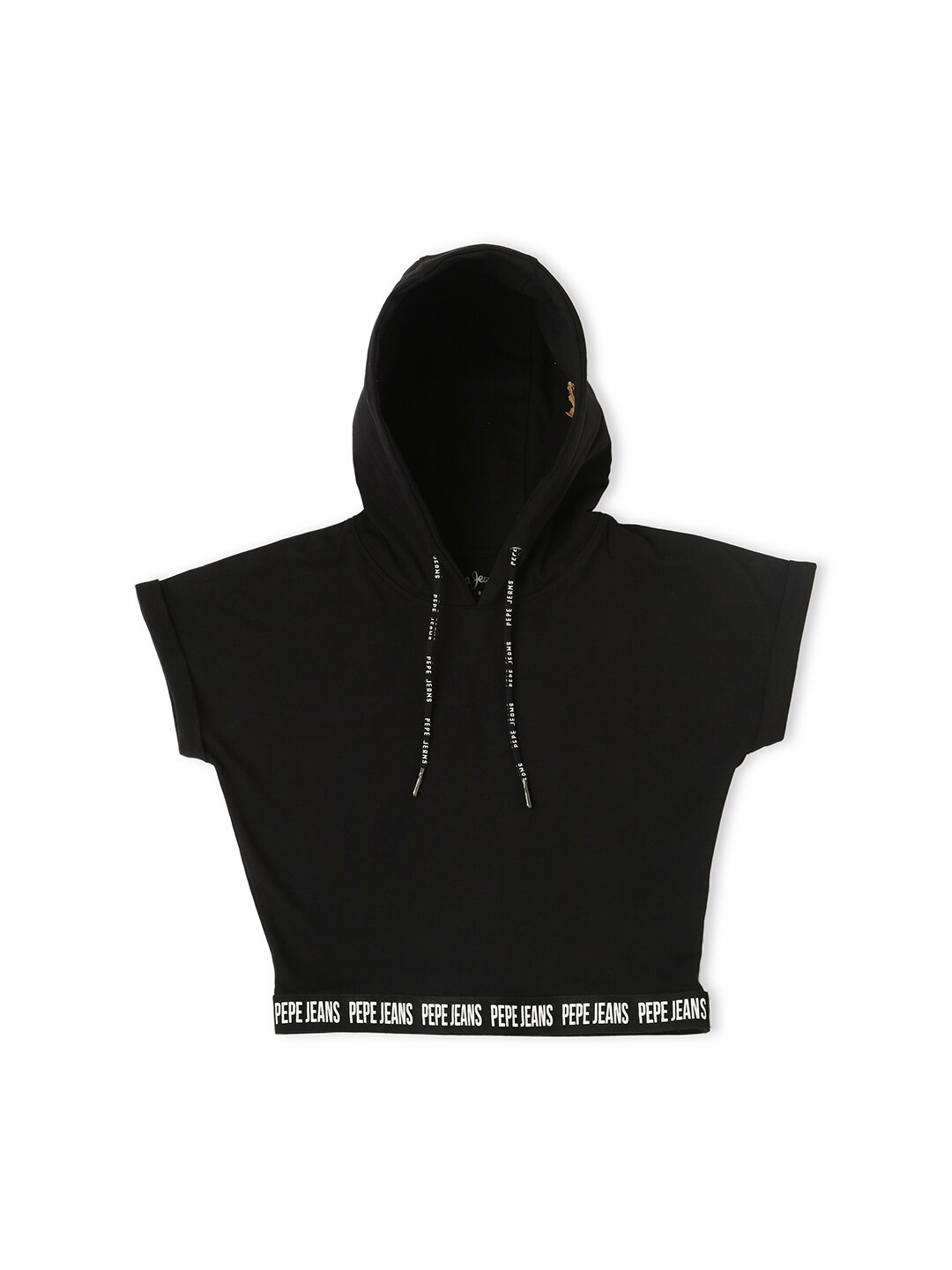 

Pepe Jeans Girls Black Extended Sleeves Oversized T-shirt