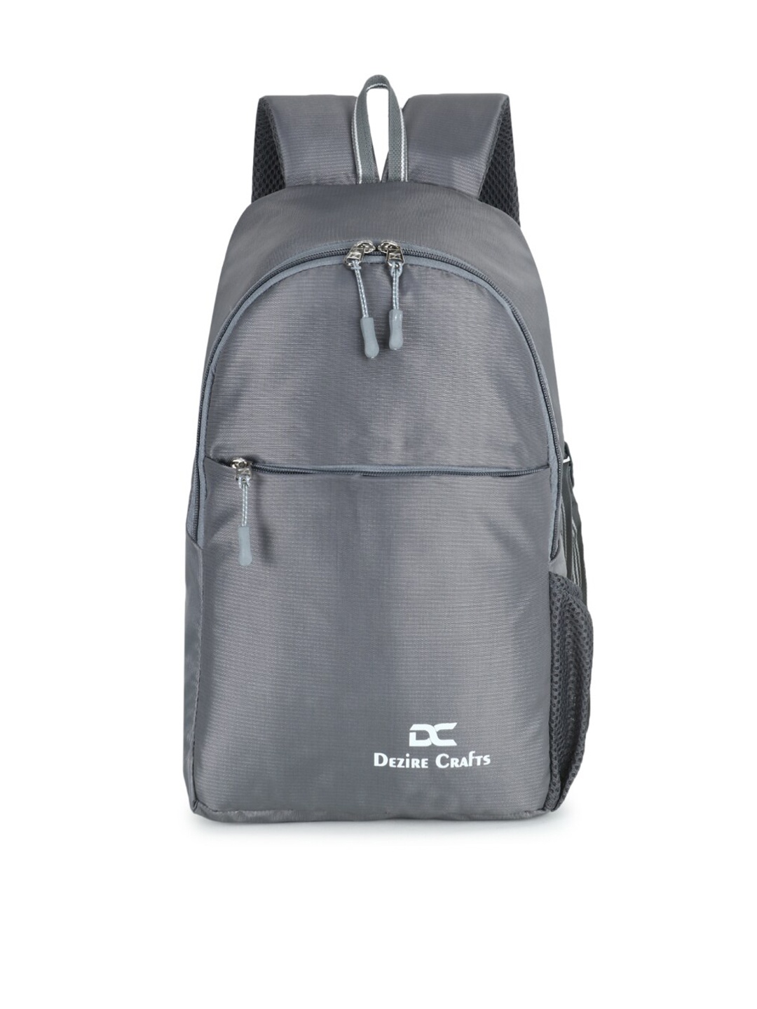 

Dezire Crafts Unisex Grey & White Solid Backpack