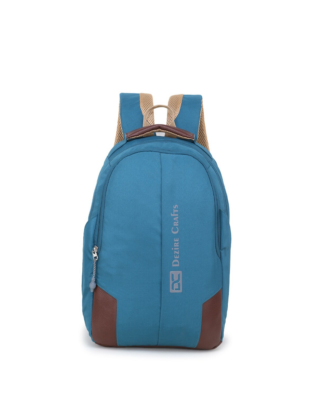 

Dezire Crafts Unisex Sea Green & Brown Solid Backpack