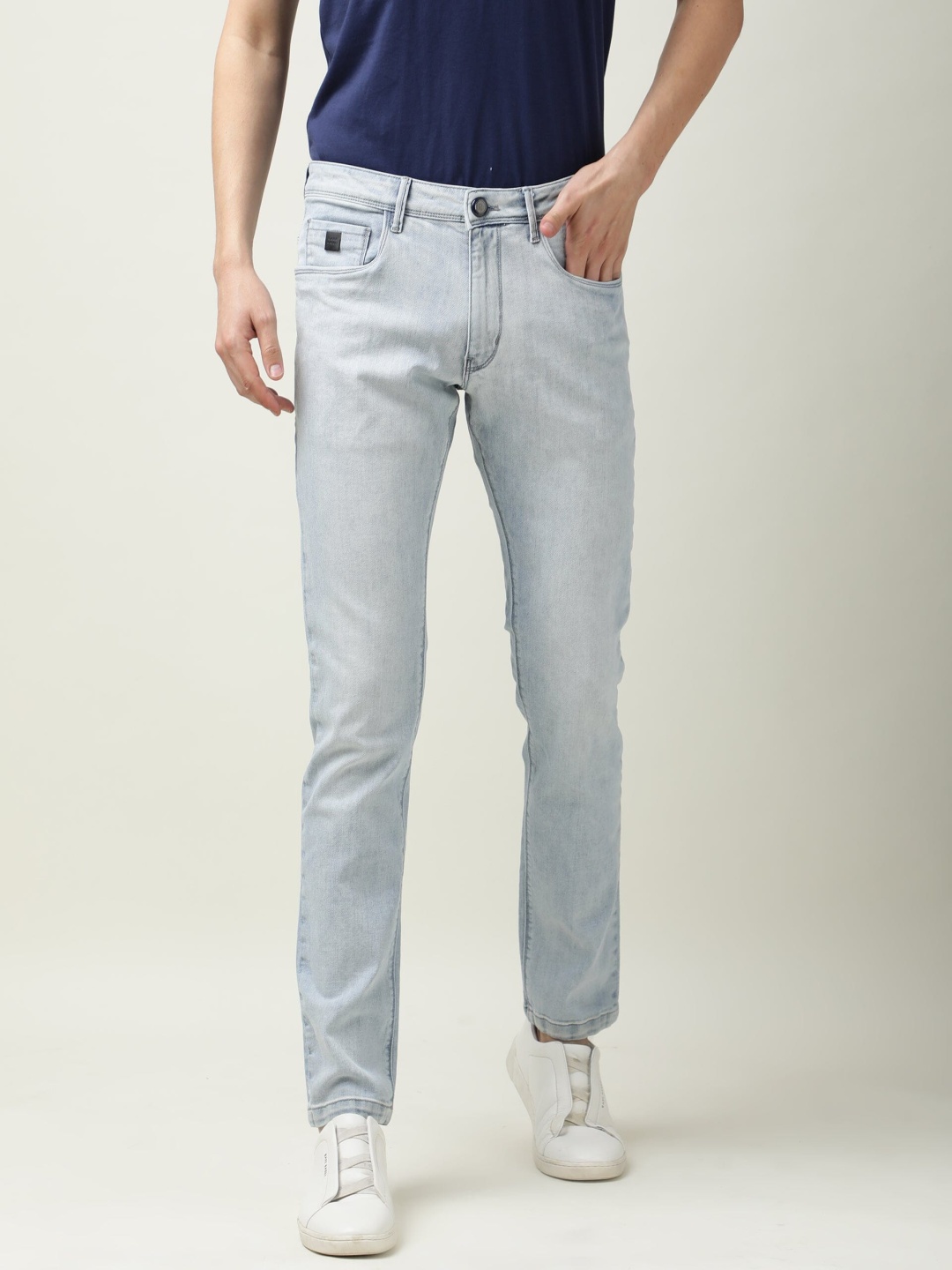 

RARE RABBIT Men Dallas Regular Fit Cotton Jeans, Blue